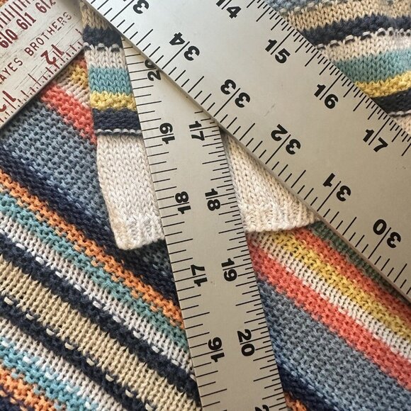 Chaps Multi Colored Tunic Top Linen Cotton Sweater Size 2X Womens Beach Cover Up - Picture 10 of 11